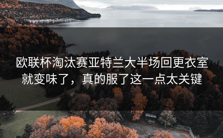 欧联杯淘汰赛亚特兰大半场回更衣室就变味了，真的服了这一点太关键